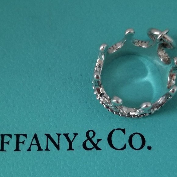 LIKE NEW, RARE!! Authentic Tiffany & Co Silver Princess Crown 16 Inch Necklace - Picture 3 of 6